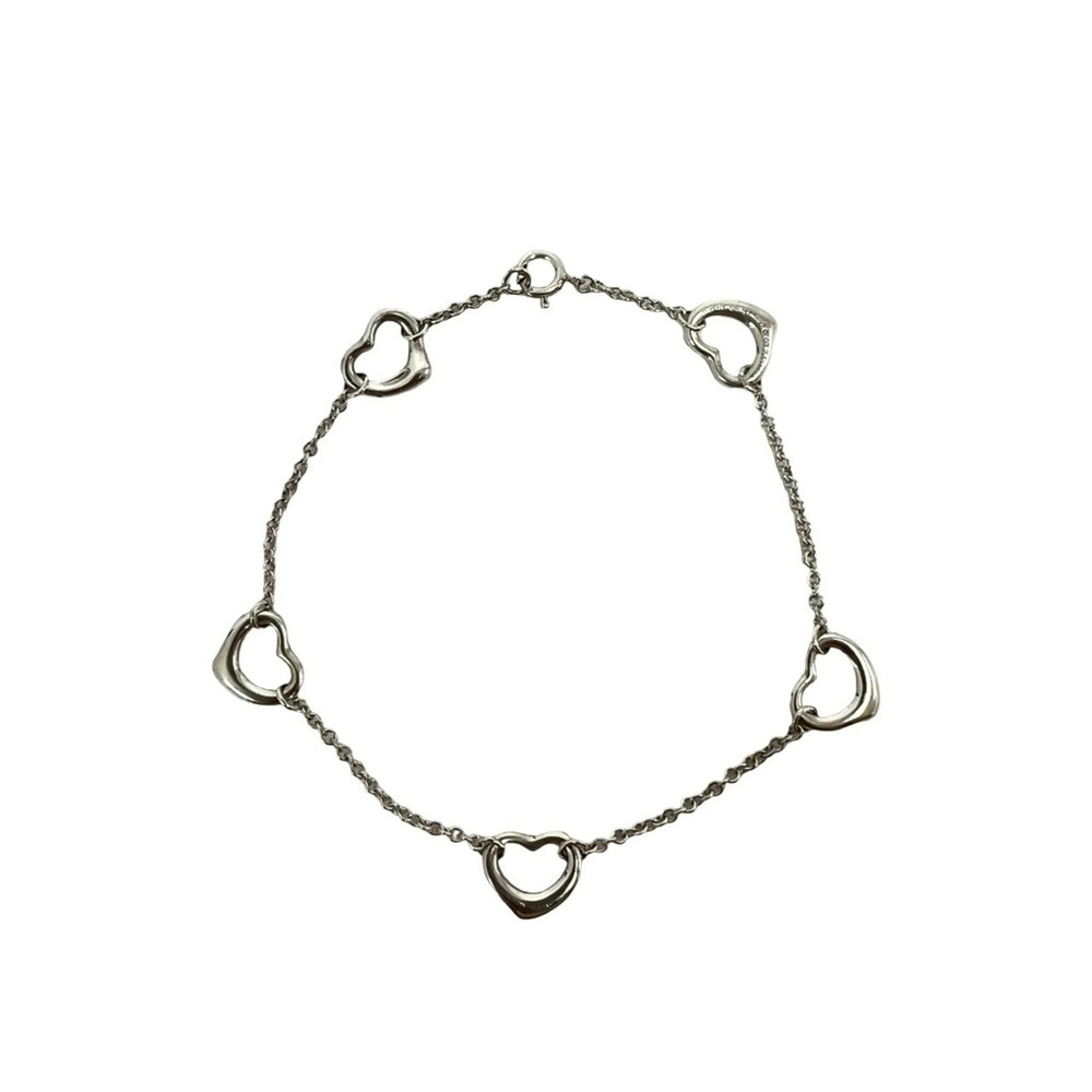 TIFFANY Vintage Silver Heart Charm Bracelet
